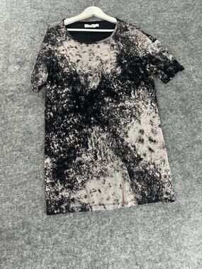 Topman Tunic Women Medium Black Sweater Mini Dress Pullover N310